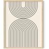 image:imageHAUS AND HUES Boho Poster  Mid Century Modern Decor Abstract Art Minimalist Dark Clay Eye with Lashes 16x20 Beige FrameBlack Semi Circles