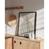 image:imageHAUS AND HUES Boho Poster  Mid Century Modern Decor Abstract Art Minimalist Dark Clay Eye with Lashes 16x20 Beige FrameBlack Semi Circles