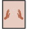 image:imageHAUS AND HUES Boho Poster  Mid Century Modern Decor Abstract Art Minimalist Dark Clay Eye with Lashes 16x20 Beige FrameCosmic Moon and Stars