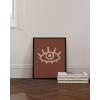 image:imageHAUS AND HUES Boho Poster  Mid Century Modern Decor Abstract Art Minimalist Dark Clay Eye with Lashes 16x20 Beige FrameDark Clay Eye
