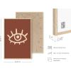 image:imageHAUS AND HUES Boho Poster  Mid Century Modern Decor Abstract Art Minimalist Dark Clay Eye with Lashes 16x20 Beige FrameDark Clay Eye
