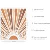 image:imageHAUS AND HUES Boho Poster  Mid Century Modern Decor Abstract Art Minimalist Dark Clay Eye with Lashes 16x20 Beige FrameRainbow Sunshine