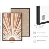 image:imageHAUS AND HUES Boho Poster  Mid Century Modern Decor Abstract Art Minimalist Dark Clay Eye with Lashes 16x20 Beige FrameRainbow Sunshine