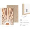 image:imageHAUS AND HUES Boho Poster  Mid Century Modern Decor Abstract Art Minimalist Dark Clay Eye with Lashes 16x20 Beige FrameRainbow Sunshine