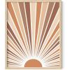 image:imageHAUS AND HUES Boho Poster  Mid Century Modern Decor Abstract Art Minimalist Dark Clay Eye with Lashes 16x20 Beige FrameRainbow Sunshine