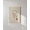 image:imageHAUS AND HUES Boho Poster  Mid Century Modern Decor Abstract Art Minimalist Dark Clay Eye with Lashes 16x20 Beige FrameSilhouette Lipstick