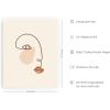 image:imageHAUS AND HUES Boho Poster  Mid Century Modern Decor Abstract Art Minimalist Dark Clay Eye with Lashes 16x20 Beige FrameSilhouette Lipstick