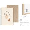 image:imageHAUS AND HUES Boho Poster  Mid Century Modern Decor Abstract Art Minimalist Dark Clay Eye with Lashes 16x20 Beige FrameSilhouette Lipstick