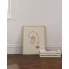 image:imageHAUS AND HUES Boho Poster  Mid Century Modern Decor Abstract Art Minimalist Dark Clay Eye with Lashes 16x20 Beige FrameSilhouette Lipstick