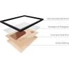 image:imageHAUS AND HUES Boho Poster  Mid Century Modern Decor Abstract Art Minimalist Dark Clay Eye with Lashes 16x20 Beige FrameSun and Two Staircases