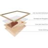 image:imageHAUS AND HUES Boho Poster  Mid Century Modern Decor Abstract Art Minimalist Dark Clay Eye with Lashes 16x20 Beige FrameSun and Two Staircases