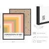 image:imageHAUS AND HUES Danish Pastel Posters Trendy Posters Danish Posters Danish Pastel Wall Decor Aesthetic Posters Art Abstract Art Exhibition Poster Cute Poster 16 x 20 Framed Black