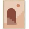 image:imageHAUS AND HUES Astrology Poster  Celestial Wall Art Sun and Moon Print Spiritual Boho Artwork 12x16 Black FrameSun and Two Staircases